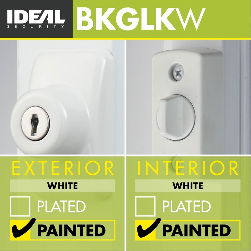 Ideal Security BKGLKW Keyed Deadbolt, White