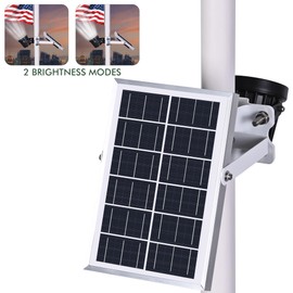 Aurolit Flagpole Light Solar Powered,Auro 7 Pro Solar Spot Light 7 LED for 1.5"-3.3" Poles,18 Hour Dusk to Dawn Auto On/Off,7W Outdoor IP65 Waterproof,Multiuse on Landscape,Wall - Cold White