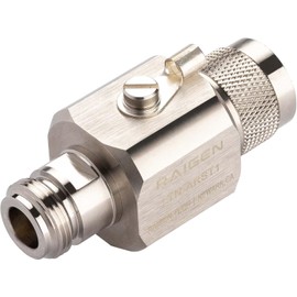 RAIGEN Lightning Arrestor for N-Type Male to N-Type Female Antennas Surge Protector 50 Ohm Coaxial with 90V Gas Tube Ver 2