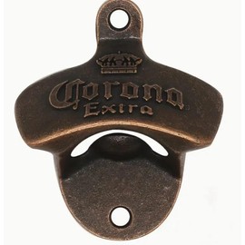 Corona Extra Wall Mount Bottle Opener, Antique Bronze, Small, Cast Metal, Vintage Style