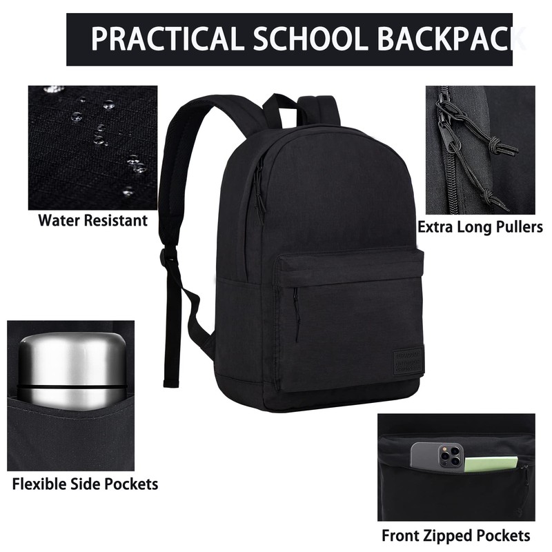 SUPACOOL Lightweight Laptop Backpack for School Men and Women, USB