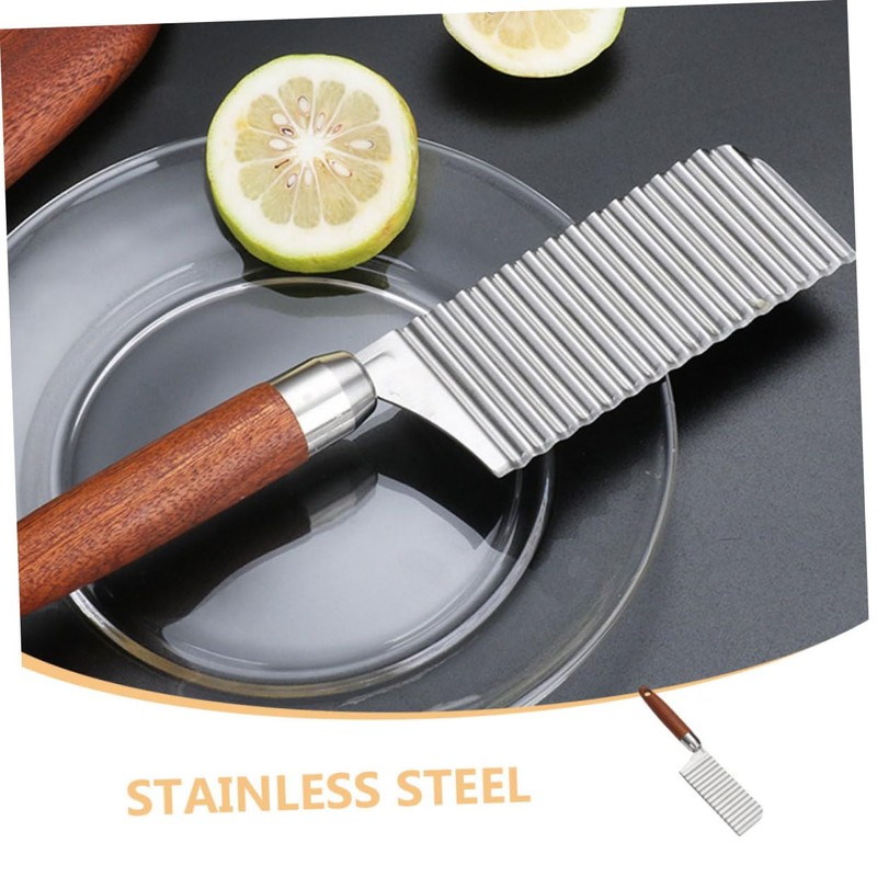 Ciieeo Crinkle Cutter Potato Chipper Fry Cutter for Vegetables Fruits