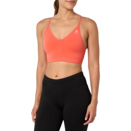 Odlo Women's Seamless Soft Sports Bra, Living Coral - Grey Melange