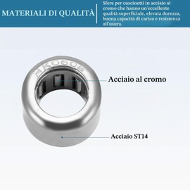 QUARKZMAN 6mm Alesaggio 10mm OD 8mm Larghezza Ago Rullo Cuscinetti x 10pz Cromo Acciaio per Automotive Trasmissioni e Navi, [Fine Aperta]