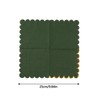 SUNTRADE Cocktail Napkins with Gold Foil, Green, Scalloped Edges, 100