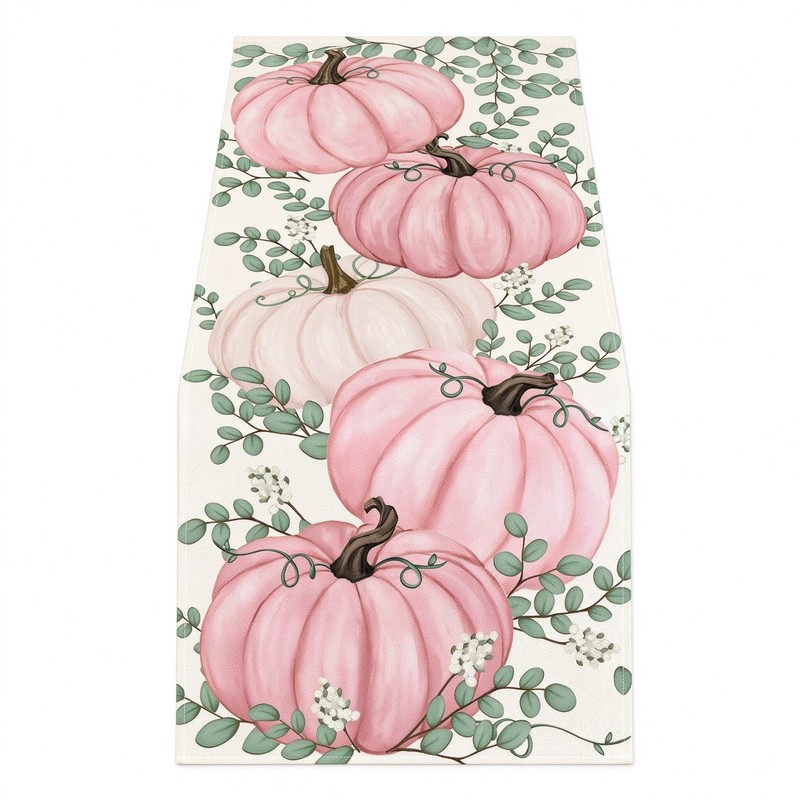 Autumn Harvest Pumpkin Table Runner – Decorative Rectangular Dining Table