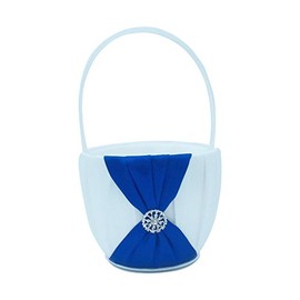 Abbie Home Wedding Flower Basket Rhinestone Party Favor (Royal Blue Basket)