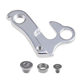Derailleur Hanger Rear Derailleur Adapter 1 Piece Silver Manual Transmission Mech Front Derailleur Hanger with Screw Mounting Aluminium Alloy MTB Bicycle Replacement Parts