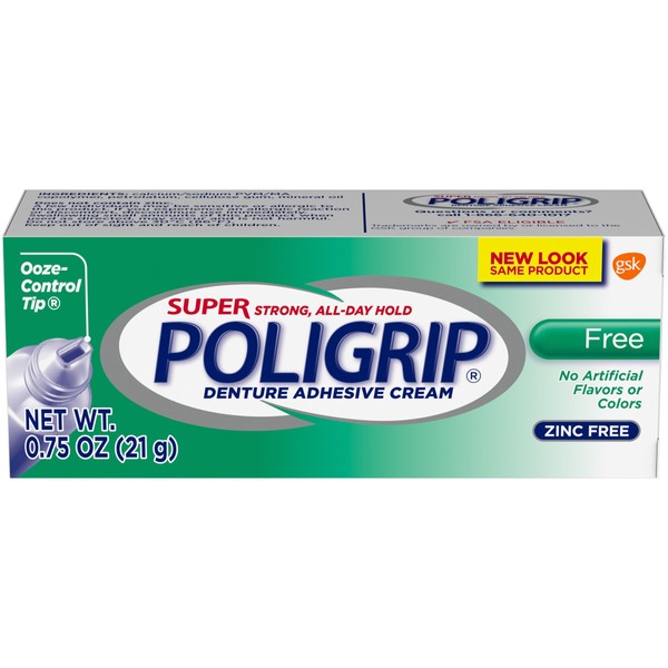 Super PoliGrip Denture Adhesive Cream 0.75 oz (3 Pack)