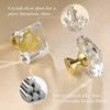 POZEAN Crystal Glass Cabinet Drawer Knobs, 6 Pack Glass Crystal