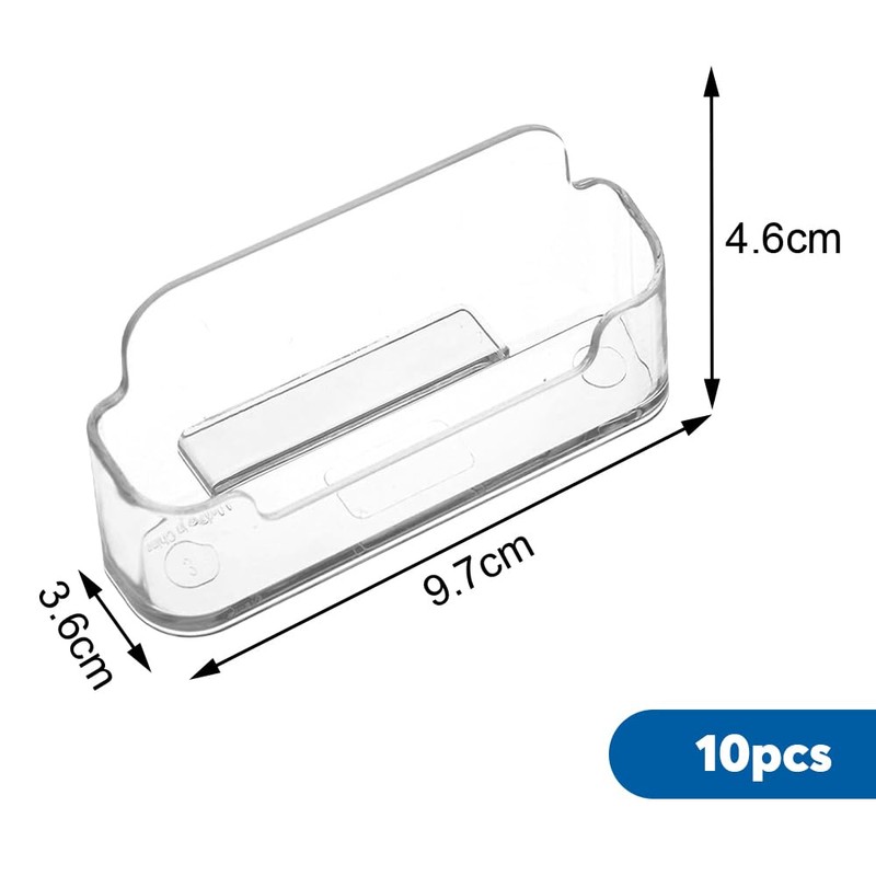 Riisoyu Pack of 10 Acrylic Business Card Holders, Transparent Acrylic