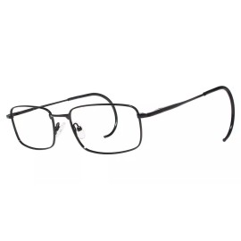 MODERN OPTICAL TED MEN'S EYEGLASSES 52-19-165 BLACK W/ CABLE TEMPLES & SOFT CASE