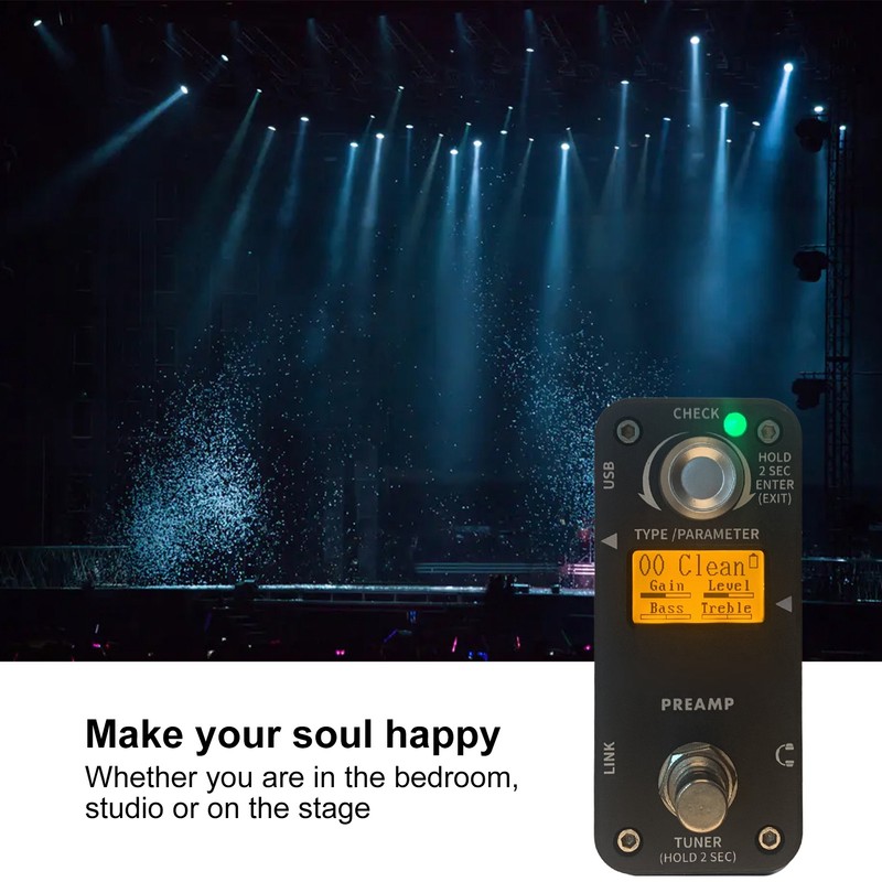 Preamp Effect Pedal Unvoiced Sound Overload Distortion Metal Tone Electric