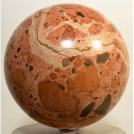 HQRP Big 3.6" 2.4LB Leopardite Jasper Sphere Natural Leopard Skin Crystal Quartz Ball Polished Gemstone Mineral Specimen from Peru + Plastic Stand