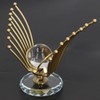 Flying Eagle Statue Modern Abstract Metal Eagle Crystal Ball Figurine