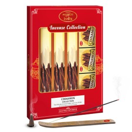 Mystic India - Hem Incense Cinnamon 4 Tube Hexa & 3 Box Cones with Free Incense Holder & Cone Holders