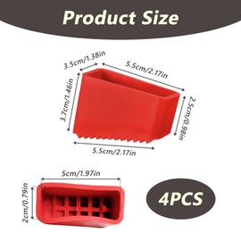 4 Stück Gummifüße Leiterfüße Ersatzfüße für Leitern 50x20 mm, Fuss Gummi Rutschfeste Schutzkappen für Leiter fußkappen, Universalleiterfüße aus Gummi, Abdeckungen für Teleskopleitern Holzleitern