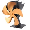 5 Blade Heat Powered Stove Fan Fireplace Fans Self Generating