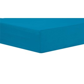 Olivia Rocco Easy Care Fitted Sheet Poly Cotton Bed Sheets, King Teal