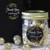 Black and Gold 60th Birthday Party Thank You Stickers -