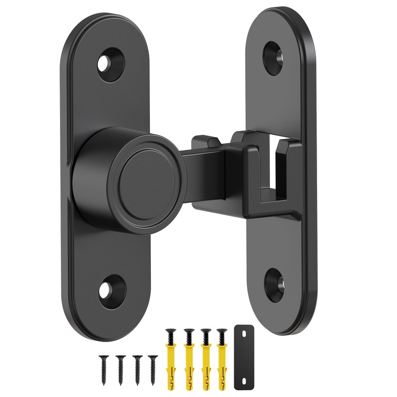 Barn Door Locks, 90/180 Degree Right Angle Flip Gate Latch