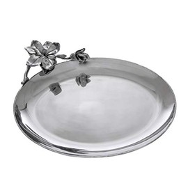 Arthur Court Designs Aluminum Magnolia Oval Platter Food Serving Tray Flora Theme Metal Artisan Quality Hand Polished Tarnish-Free 18 inch x 14 inch