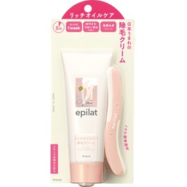 Epirat Hair Removal Cream Rich Oil Care 4.9 oz (110 g) with Spatula