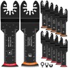 12Pcs Extra Long Oscillating Saw Blade Set, Curved Edge Bi-Metal