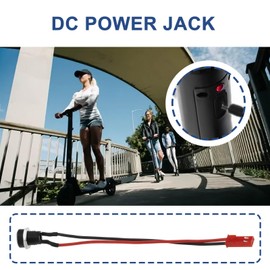 eMagTech Pack of 2 2-pin charging connection cable for electric scooters, length 15 cm, coaxial plug, 5.5 mm outer diameter, 2.5 mm inner diameter, compatible with GOTRAX GXL V2 XR Elite electric