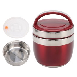 1.2L Thermal Lunch Box Bento Box Set 304 Stainless Steel for Kids Teens Adults Insulated Lunch Containers Red