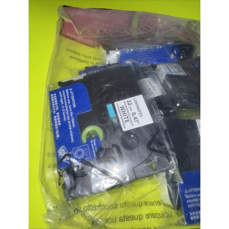 Labelife 5 Pack Labelife White Laminated Label Tape 12mm x