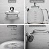 Glass kettle, high borosilicate glass kettle with scale markings, a