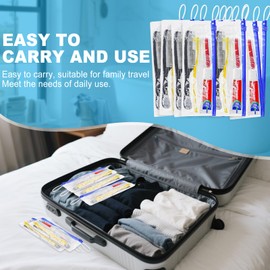 Xuezoioy Personal Hygiene Kit Bulk Pack of 10,Yellow Disposable Toothbrushes with Toothpaste Floss Comb Cover and Hotel Vanity Set Basic Travel Toiletry Kit Supplies for Homeless,Charity,Guests