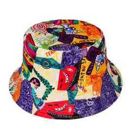 JJDreams 80s Bucket Hat Unisex Fishing Hat Retro Hat Fashionable Summer Hat Foldable Outdoor Fishing Hat, A4. Yellow