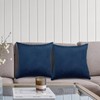 Pack 2 Navy Blue Velvet Cushion Covers 45 x 45