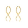 SLUYNZ Solid 925 Sterling Silver Moon Earrings Hoop for Women