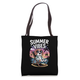 Funny Summer Beagle Beach Dog Vacation Tote Bag