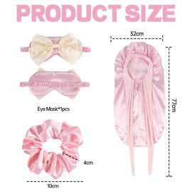 Seidenhaube Zum Schlafen, Sonwaha Schlafhaube Seide Satin Haarhaube Haarhaube für Die Nacht Haar Haube Zum Schlafen Seidenhaube Zum Schlafen Lange Haare Bonnet Sleep Cap für Frauen mit Langen Haaren