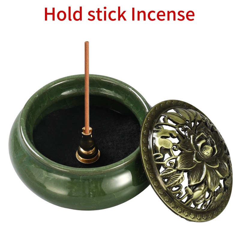 Xujia - Quemador de Incienso con Soporte para Incienso (latón),
