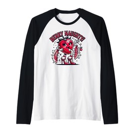 Berry Naughty! Funny Strawberry Raglan Baseball Tee