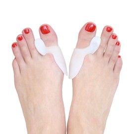 TUYOBG 1 Pair Soft Toe Separator Bunion Corrector, Gel Big Toe Straightener, Bunion Pads & Protector, Toe Spacers for Bunion Relief & Support, Comfortable Gel Toe Straighteners for Men & Women