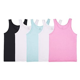 Fruit of the Loom Girls Undershirts (Camis, Tank-5 Pack-Assorted, X-Large