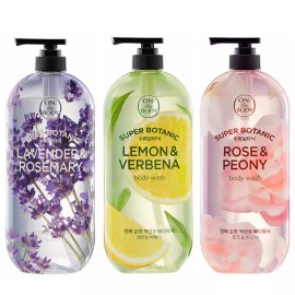 On The Body 온더바디 수퍼보타닉 바디워시 900g 3개 레몬/라벤더/로즈 On The Body Super Botanic Body Wash 900g 3pcs Lemon/Lavender/Rose