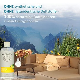 AIRDRAGON AIRDRAGON VANILLE - katalytischer Raumduft ohne knstliche Duftstoffe - natrlicher Raumduft mit naturreinem ?therischem Duft-?l fr jede katalytische Lampe 200 ml - Made in Germany