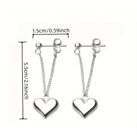 Unbranded Heart Pendant Dangle Earrings