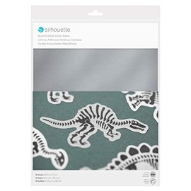 Silhouette America Brushed Metallic Silver Sticker Paper