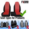 Fioqe 2PCS Front 60/40 Cloth High Back Bench Seat Cover