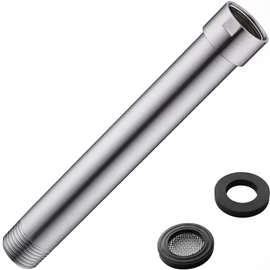 Shower Arm Extender 6 Inch Straight Extension Arm for Rainfall and Handheld Shower Head Combo, Female to Male NPT 1/2 Inch, Brushed Nickel