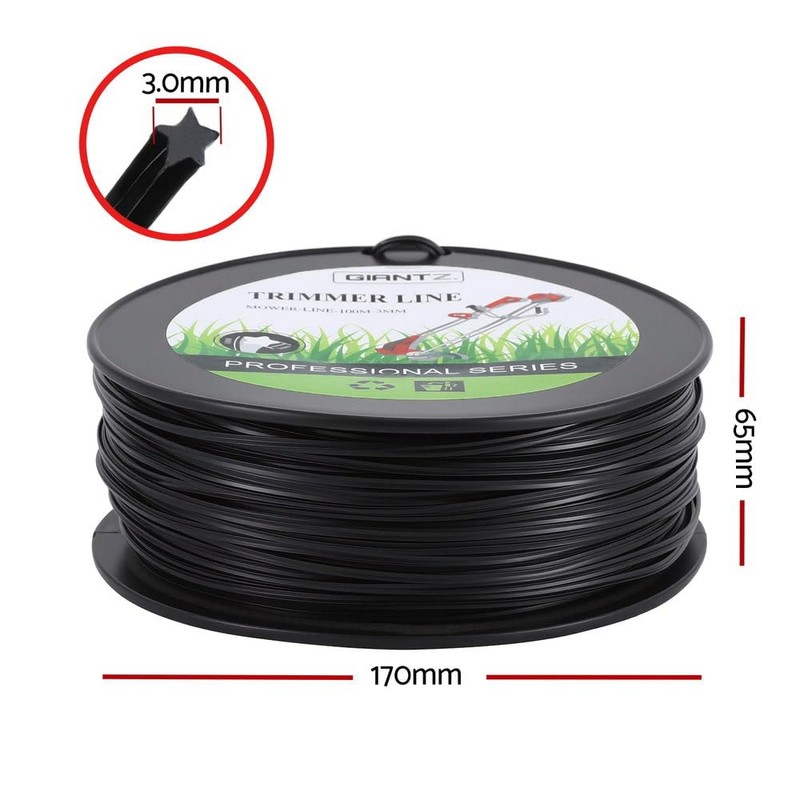 Giantz 100M Electric Whipper Snipper Grass Trimmer Line 3.0mm Star-Shaped