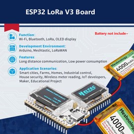 ESP32 LoRa V3 Development Board with 0.96 Inch OLED Display, SX1262 Module Board with 863-928MHz Antenna for AR Duino Meshtastic LoRawan IoT Intelligent Scenes